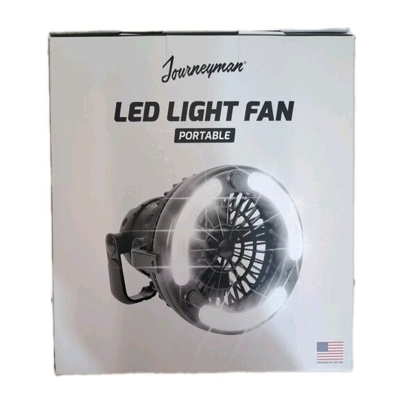 Journeymam Portable Led Light Fan Adjustable Black 6 INCHES - Picture 1 of 6